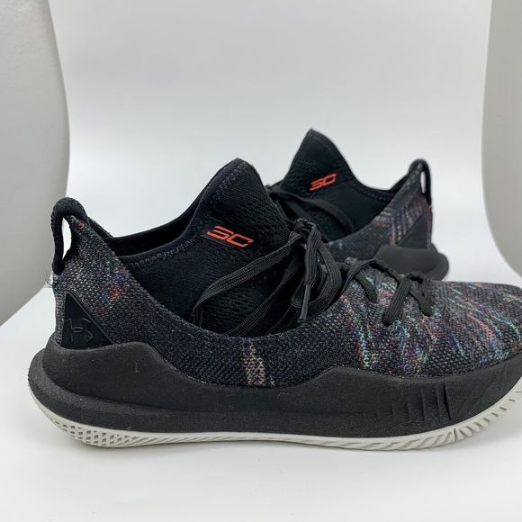 UNDER ARMOUR SC Steph Curry Black Multicolored Casual Sneakers Sz 3.5 Basketball - Picture 5 of 8
